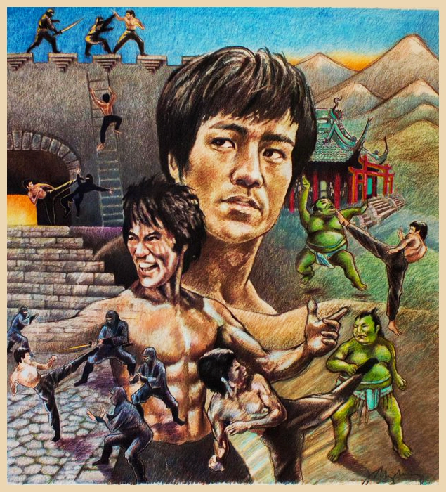 Original cover sketch for Bruce Lee