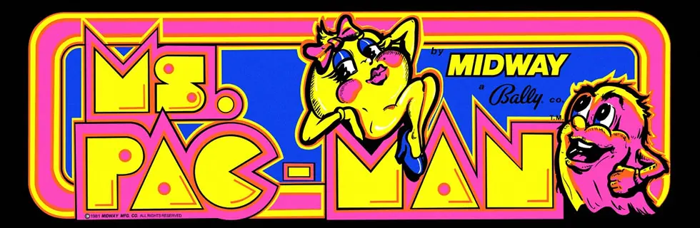 Ms. Pac-Man arcade marquee